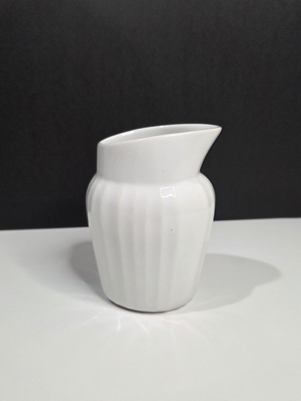 90s CorningWare French White Vintage Ribbed Creamer Minimalist